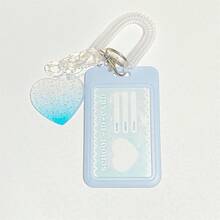 1pc Pink Transparent 3-Inch Photo Clip With Star Pendant Keychain, Office And School Supplies Back To School - Multicolor - View 9