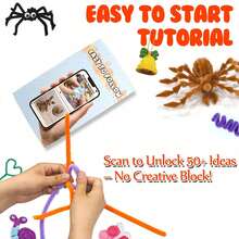 Bộ 100 chiếc que nhung/dây kẽm nhung tự làm, kèm video hướng dẫn, 62 màu sắc, chất liệu nhung mềm mại dùng cho đồ thủ công, trang trí nghệ thuật, làm quả bông. - Nhiều màu - Xem 2