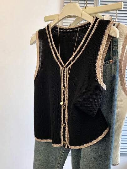 GlowEve 新款欧美时尚混色优雅百搭针织毛衣连衣裙