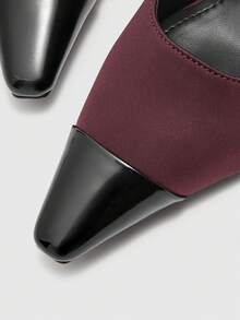 CUCCOO BIZCHIC Women's Fashion Open Toe Stiletto High Heel Shoes, Suitable For Commuting, Dating, Parties, Festivals And Various Occasions Valentine's Day - Burgundy - View 8