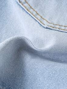 Young BoyLoose Fit Light Blue Denim Cargo Shorts - Light Wash - View 5