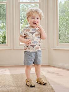 Cozy Pixies 1双夏季婴儿凉鞋，柔软舒适可爱实用，幼儿男童凉鞋 - 杏色 - 查看 3