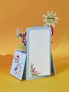 LOONEY TUNES X SHEIN Cute Bear World Travel Pattern 3D Greeting Card, Suitable For Gifts - Multicolor - View 2