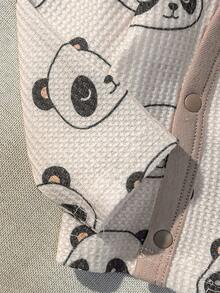 Loomiva Newborn Baby Girl Cartoon Bear Pattern Knit Soft Crew Neck Long Sleeve Pullover Top And Elastic Waist Pants 2-Piece Set - Multicolor - View 4