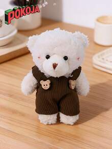 4.7英寸可爱腮红吊带裤小熊毛绒钥匙扣挂件，带可爱腮红的吊带熊玩具，情人节、毕业礼物、派对小礼物、DIY手工、圣诞礼物、可爱装饰、圣诞装饰品 - 彩色 - 查看 11