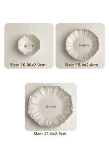 Madebyblanc 1PC Western Style Plate, High-End Ceramic, Household Plate, High-Value Fruit Dessert Plate - Multicolor - View 6