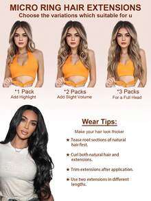 Micro Link Hair Extensions Human Hair Micro Loop Hair Cold Fusion 40-50G Invisible Brazilian PreBonded Remy Micro Ring Hair Halloween Costumes - S60 - View 7