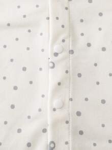 SHEIN 2pcs/Set Newborn Baby Boys Cute Koala Polka Dot Print Long Sleeve Romper Outfit