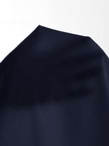 Aloruh Áo sơ mi nữ thanh lịch, màu trơn, cổ tàu, tay phồng, thích hợp cho công sở. - Màu xanh hải quân - Xem 10