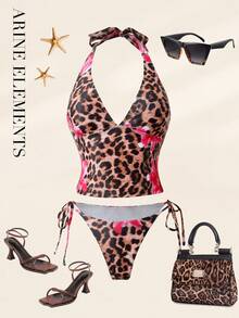 Swim Mod Women's Printed Tankini Swimsuit Set, Sweet Vacation Casual Elegant Style - Multicolor - View 6