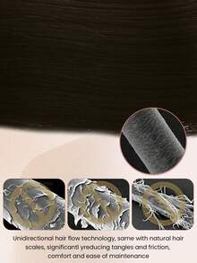 7 piezas de 120g Extensiones de cabello humano real de color negro natural con clips, extensiones de cabello humano recto Remy con clips - S1B - Ver 7