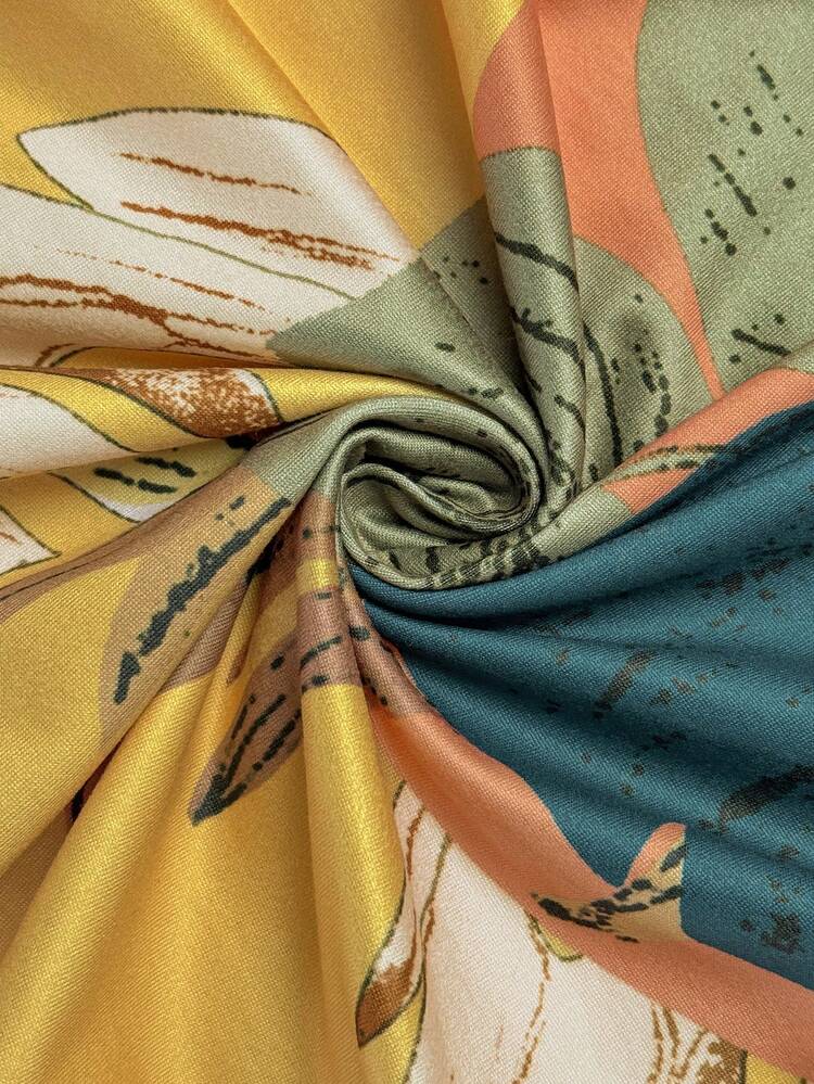 Plus Size Women Floral Print Round Neck Camisole And Leggings Casual 2 Piece Set For Summer/ Vacation Summer Outfits Summer Clothes  Spring  Spring Outfit Women Spring Clothes Beach Vacation Outfits For Women Bohemian 2 Piece Sets Woman Summer Summer Pant Set Capri Pants Set