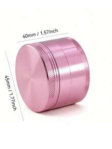 1pc Rose Pink Portable Metal Grinder, 4 Layers, Cute Design, Available In 1.57 Inch Or 1.96 Inch