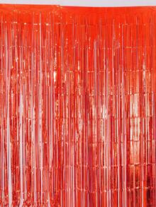 Red Aluminum Foil Fringe Curtains For Metal Photo Booth Background, Metal Wire Curtains Suitable For Wedding, Birthday, Bridal Gifts, And Bachelorette Party Decorations. - Red - View 7