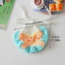 PETSIN 1pc Soft Breathable Skin Friendly Washable Adjustable Handmade Knitted Pet Collar Plaid Floral Cartoon Cherry Embroidered Bow Decor Macaron Morandi Color Cat Necklace Small Dog Scarf Bib Bandana Accessories For Christmas Pet Birthday Pet Owners Dog Cat Lovers Daily Wear Outdoor Walking Family Gatherings Photo Shooting Spring Summer Autumn Pet Fashion Handmade Pet Accessories Dog Jewelry Cat Collar Small Dog Accessories - Multicolor - View 15