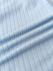 SHEIN Teen Girl Summer Tops Asymmetrical Shoulder Tie Strap Fitted Crop Top, Suitable For Party, Vacation, Music Festival, Boho, Holiday, Afternoon Tea Light Blue Top Cute Summer Tops Aesthetic Cute Tops Summer Pastel Blue Summer Top Summer Pastel Blue - Blue - View 8