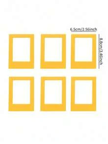 Minimalist Multi-Function Fridge Magnet & Decor Stickers Valentine's Day, Birthday,Picture Frame,Acrylic Fridge Magnetic Frame, Acrylic Photo Picture Frames, Double Sided Photo Refrigerator Magnet Picture Frame , Clear Picture Display Frame - Yellow - View 4