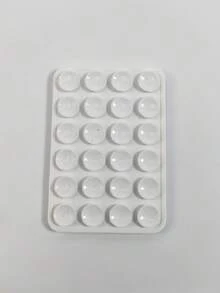 1个手机硅胶吸盘，带24个方形吸盘，双面硅胶吸盘手机支架，适用于手机壳、自拍、视频等多种场景。