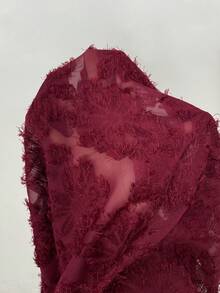 Firerie Áo kiểu nữ thanh lịch, tối giản, tinh tế, lãng mạn, thích hợp mặc đi làm hàng ngày, dự tiệc Valentine, đi nghỉ mát, nhiều lớp bèo nhún, cài nút, chất liệu vải có họa tiết, không tay, dáng rộng, mỏng nhẹ, màu mơ. - Màu Đỏ Sâu - Xem 9