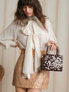 SHECARRY Luxury, Glamorous,Elegant, Flower,Women Top Handle Bag, Women Evening Bag,For Girls, Ladies, Women,College Students,For Brides,Bridesmaid, Wedding Guests, Honeymoon,For Party, Prom, Wedding,Club, Date, Evening,Date Night Valentines, Exquisite Floral Bag For Women