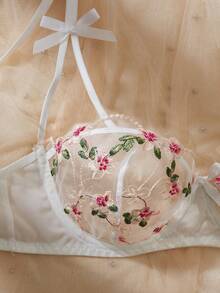 SHEIN 2 piezas Conjunto de lencería blanca transparente - Multicolor - Ver 3