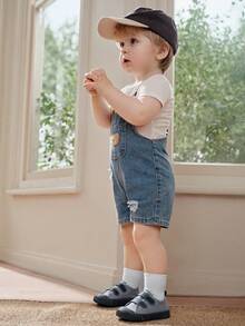 Cozy Pixies 1双男童撞色时尚可爱轻便易穿舒适魔术贴休闲鞋，适合居家、休闲、日常穿着，四季皆宜（图案随机） - 灰色 - 查看 3