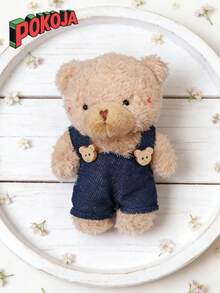 4.7英寸可爱腮红吊带裤小熊毛绒钥匙扣挂件，带可爱腮红的吊带熊玩具，情人节、毕业礼物、派对小礼物、DIY手工、圣诞礼物、可爱装饰、圣诞装饰品 - 彩色 - 查看 8