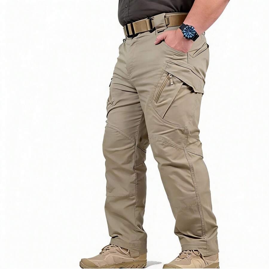 Pantalones de Hombre Tácticos de Senderismo - Beis - Ver 1