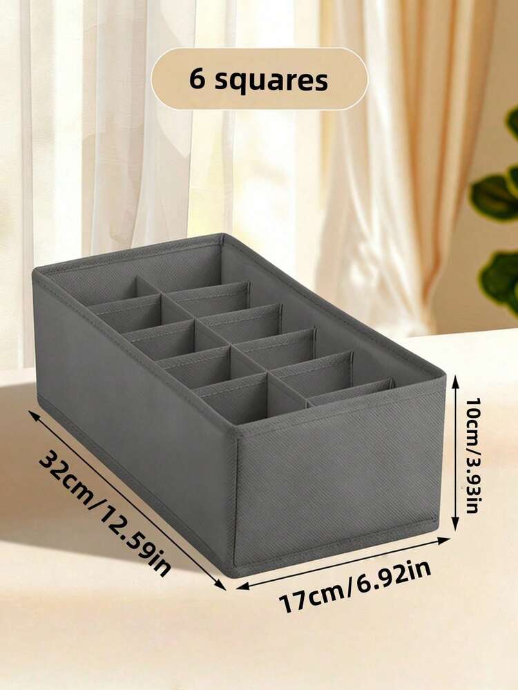 1/2/3/4PCS Set Large Capacity Space-Saving Foldable Portable Compartmentalized Storage Drawer Organizer Baskets And Boxes, Ideal For Clothing, Accessories, Socks, Scarves, Apparel, Bedroom And Home Storage, Wardrobe Organization Solution. A Must-Have Home Decor Organizing Essential - Grey - View 23