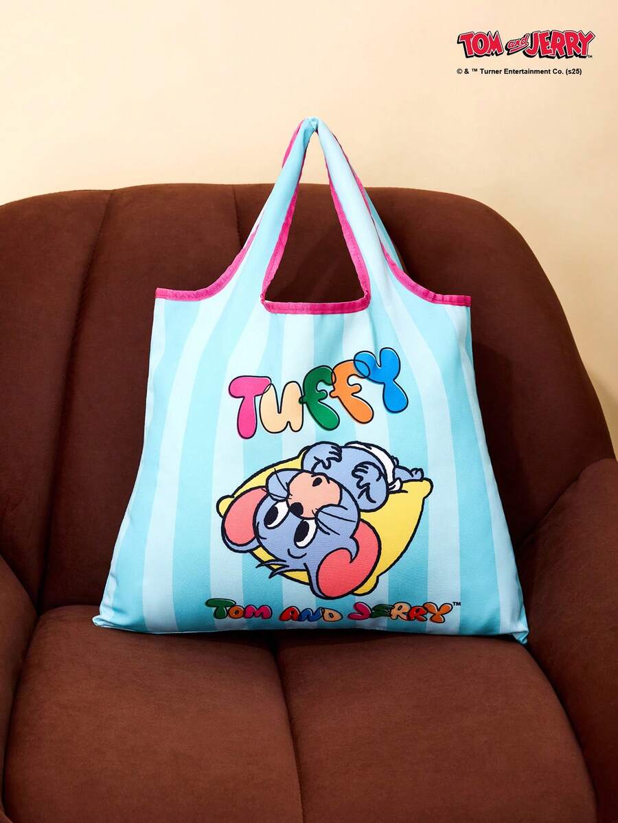 TOM & JERRY X Joivida 8盎司100%涤纶帆布手提袋 – 耐用、轻便、可重复使用的购物袋 - 彩色 - 查看 1
