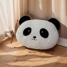Joivida 1个可爱动物脸毛绒抱枕 - 超柔软猫咪、熊、熊猫、狐狸造型靠垫，可拥抱，舒缓舒适，适合儿童和成人，家居装饰 - 熊貓 - 查看 9