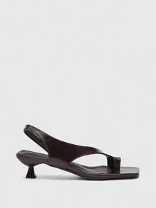 CUCCOO BIZCHIC Sandalias de tacón para mujer - Marrón Café Oscuro - Ver 2