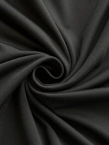 Vionelle 大码女士性感弹力爱心蕾丝拼接腰部蝴蝶结前襟中长连衣裙 - 黑色 - 查看 7