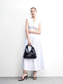 CUCCOO BIZCHIC 女士休闲简约方头高跟凉鞋 - 烏黑色 - 查看 6