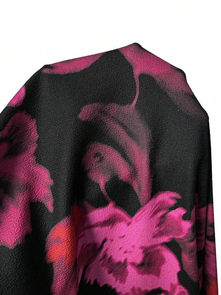 Plus Size Women Floral Print Casual Versatile Holiday Skirt,Flower/Summer/Spring/Vacation Elegant Women Long Floral Skirt Vacation Women Holiday For Women Beach Vacation For Women