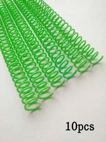 (1 Piece/Pack) 10Pcs Plastic Colorful Coil Binding Rings, PVC Binding Coils Suitable For A4, A5, B5 Books, Notebooks, Binders.