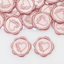30pcs Heart Pattern Self-Adhesive Wax Seal Stickers For Wedding Invitations - Multicolor - View 19