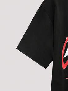 Open Phase Men's New Fashion Hiphop Print T-Shirt Spring To Summer - Black - View 5