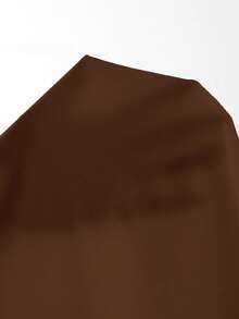 Firerie Elegant Sleeveless Collared Pearl Decor Fitted Blouse, Minimalist Style For Work, Spring/Summer - Coffee Brown - View 9