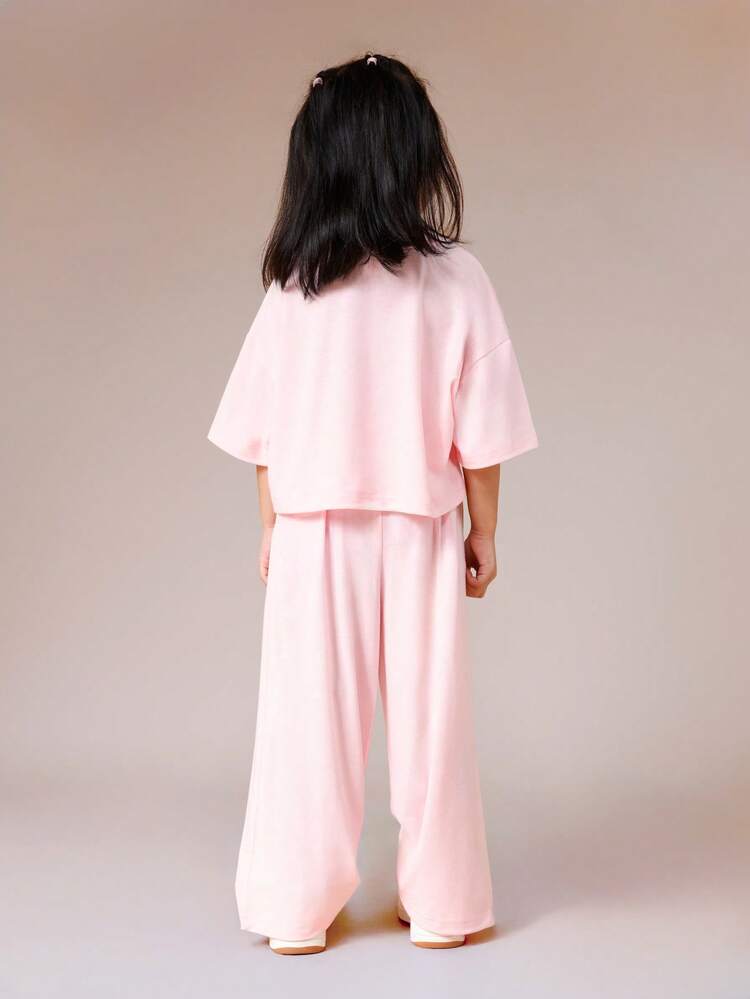 Oversized Graphic T-Shirt And Trouser Set