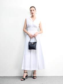 CUCCOO BIZCHIC 女士方头细高跟中跟鞋，优雅休闲简约舒适，一脚蹬设计，适合工作、通勤、约会、派对、正式场合。 - 黑色 - 查看 2