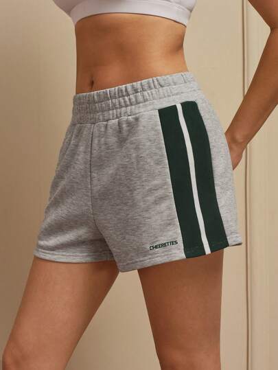 Cheerettes Summer Casual Contrast Stripe Sports Shorts