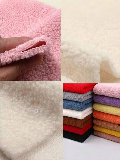 1 Yard Sherpa Fleece Fabric Soft Warm Lining Material For DIY Sewing Craft Making Jackets Sweaters Blankets Hats Plush Toys Home Decor Projects