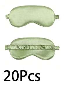 每包20只，颜色包括黑色、香槟色、灰色、粉色、绿色、蓝色和深绿色。采用双面透气丝滑面料，并带有香味，有效缓解眼部疲劳。非常适合女孩午睡时佩戴，轻柔呵护，不会过紧。 - 彩色 - 查看 18