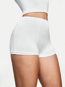 SHAPORA Quần short ngủ nữ màu trơn, cạp chun. - trắng - Xem 6