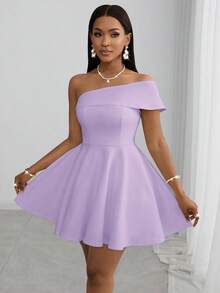 Slaydiva Rochie mini albă cu umeri goi, primăvară/vară 2025, nou-venită, pentru sezonul de nunți, festivaluri de muzică, petreceri, casual, cluburi, ocazii formale - A - Mov Mov - Vizualizare 6