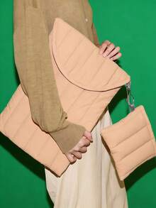 Joivida 粉色、绿色、白色三色电脑包，简约风格，兼容11英寸和13英寸MacBook，带笔记本电脑内袋 - 彩色 - 查看 13