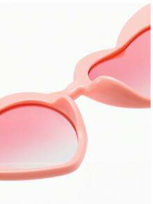 10pcs Cute And Interesting Heart-Shaped Decorative Party Glasses For Both Men And Women, Suitable For Wedding Parties, Dance Parties, Etc., In White Color,Christmas - Pink - View 3
