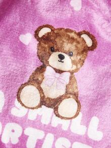 PETSIN 1 Printed Bear Letter Flannel Sweatshirt, Pet Autumn And Winter Thick Warm Pink Version - Pink - View 9