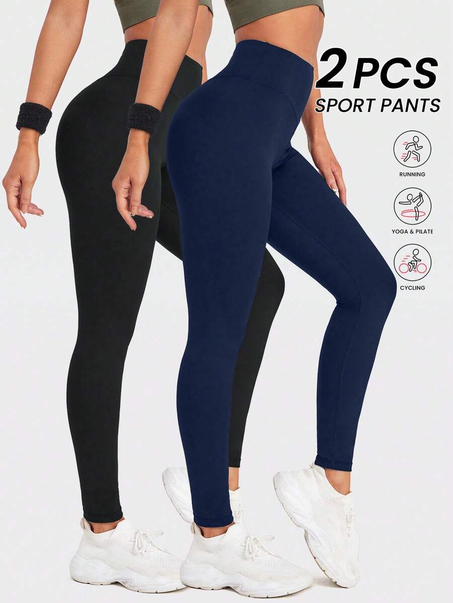 Easithlete 高腰无缝修身女士打底裤 - 云朵般柔软透气四向弹力打底裤速干适合跑步、骑行、瑜伽、匹克球等运动休闲穿着 - 彩色 - 查看 1